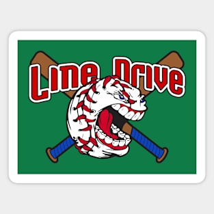 Line Drive Baseball Logo Magnet